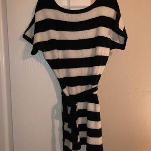 Black & Creme Sweater Dress